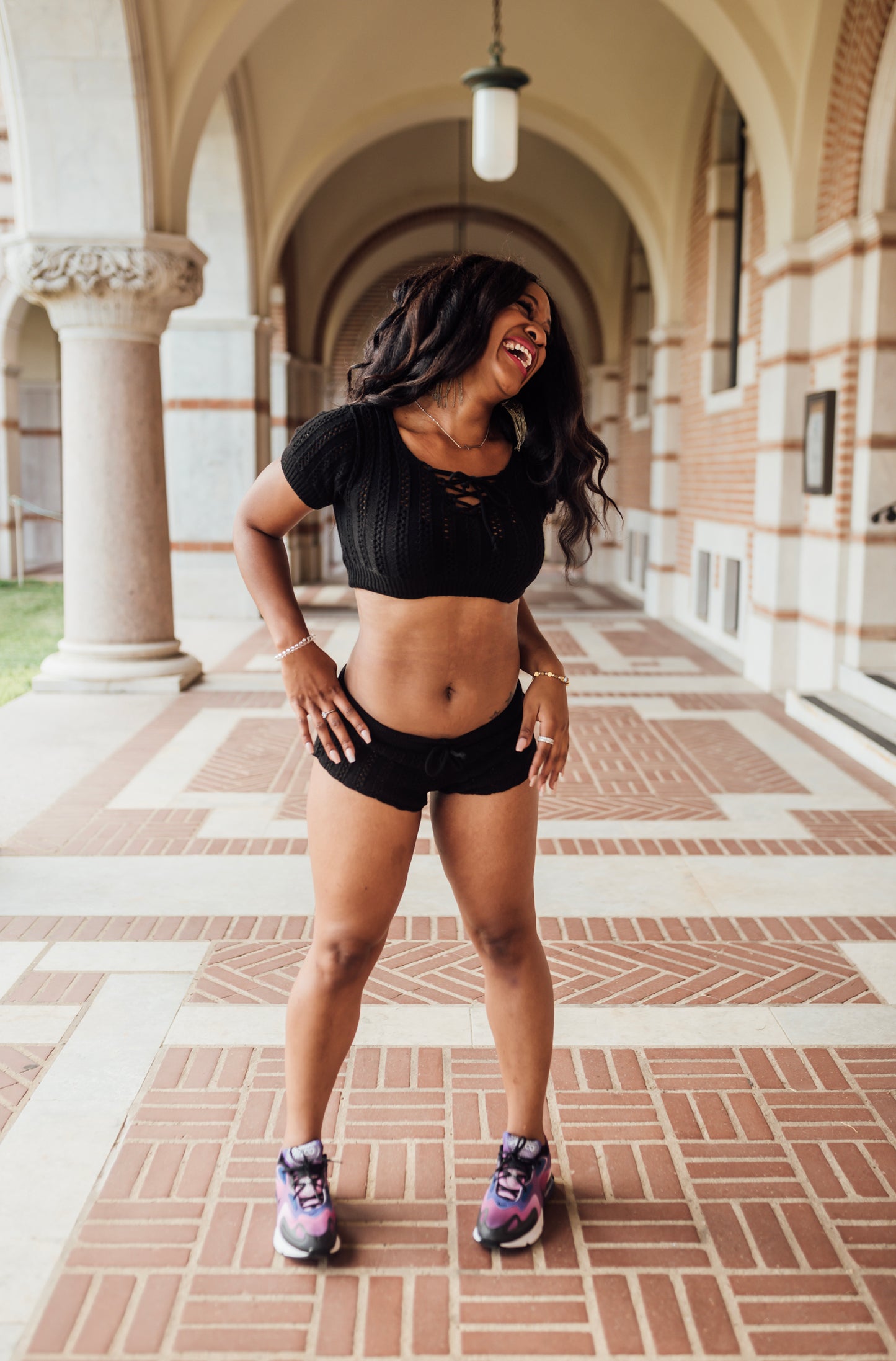 Knitted Drawstring Shorts
