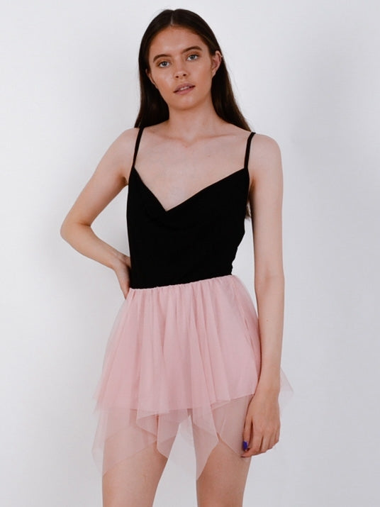 Layered Mesh Mini Skirt