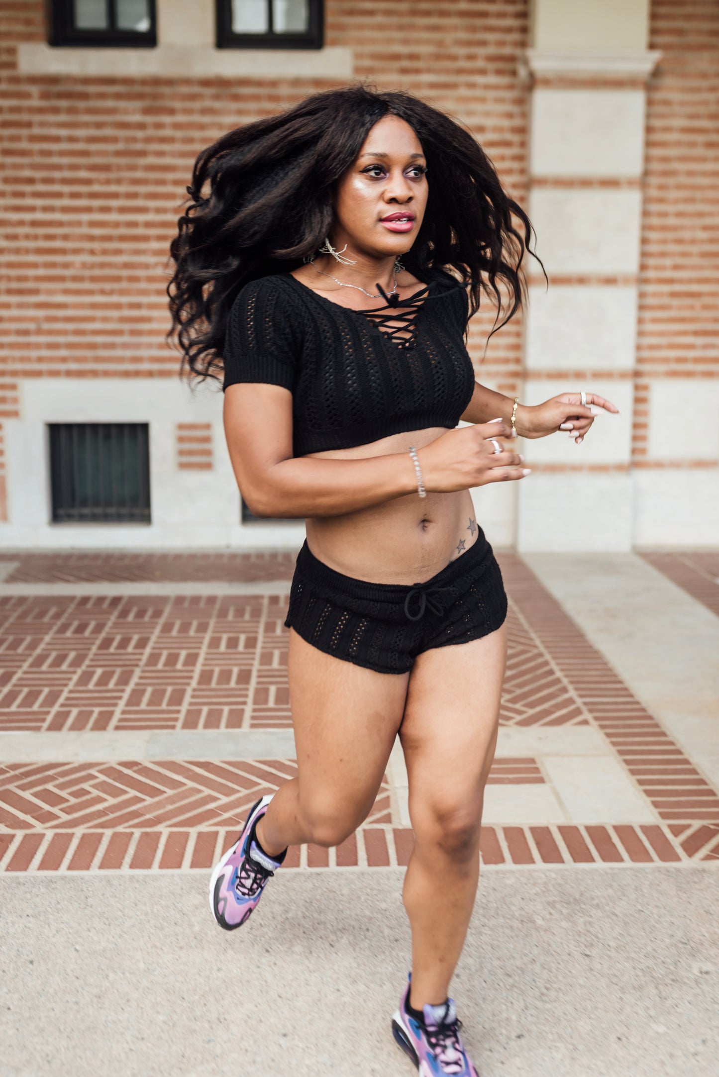 Knitted Drawstring Shorts