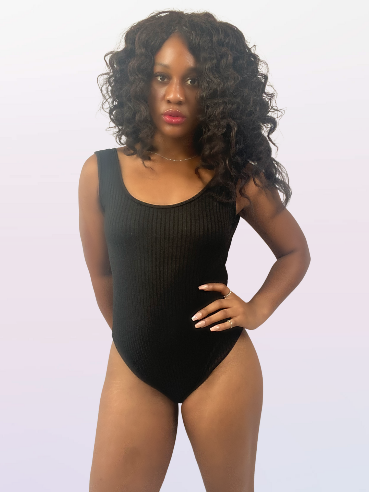 Rib Knit Scoop Neck Bodysuit