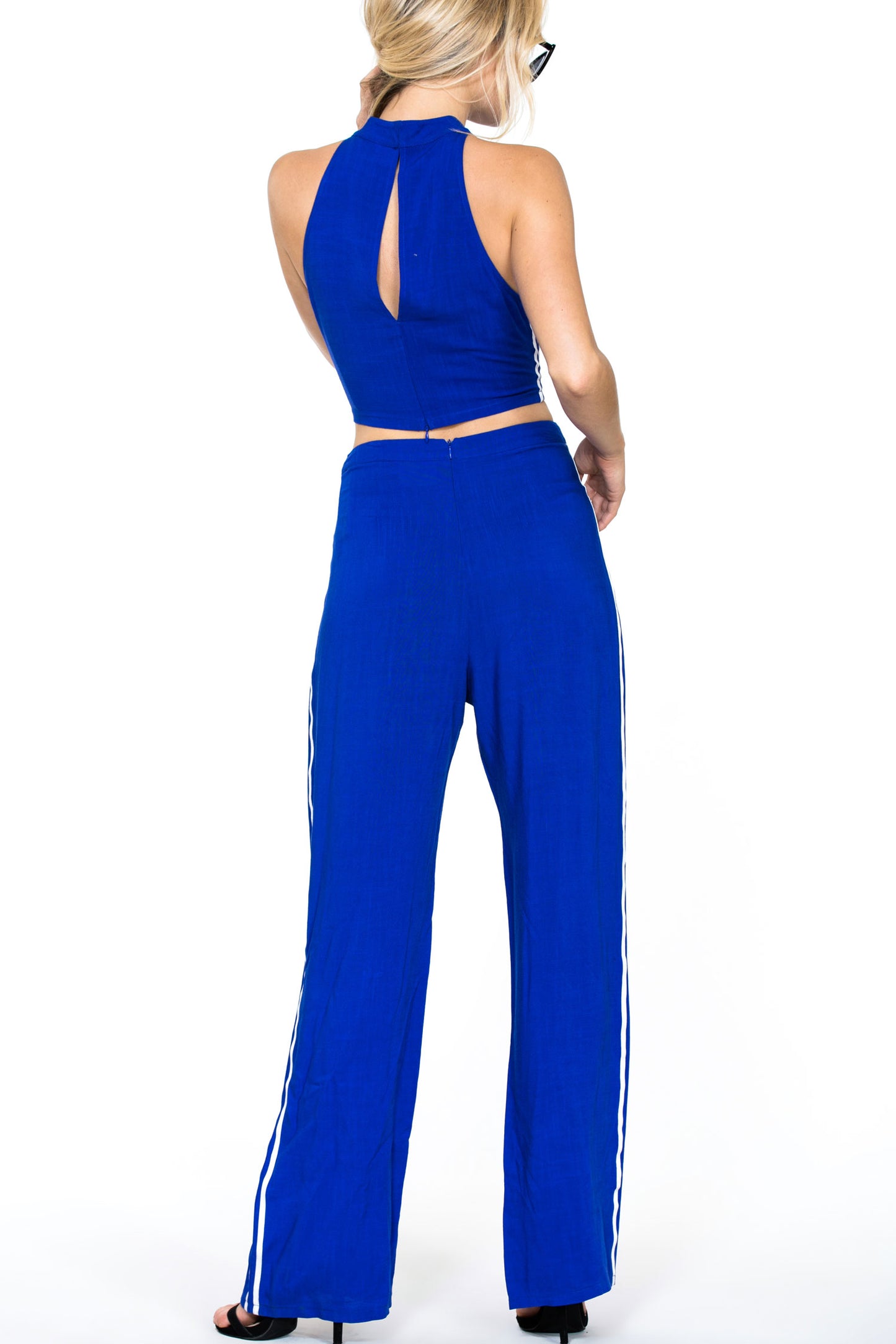 Side Stripe Wide Leg Pants