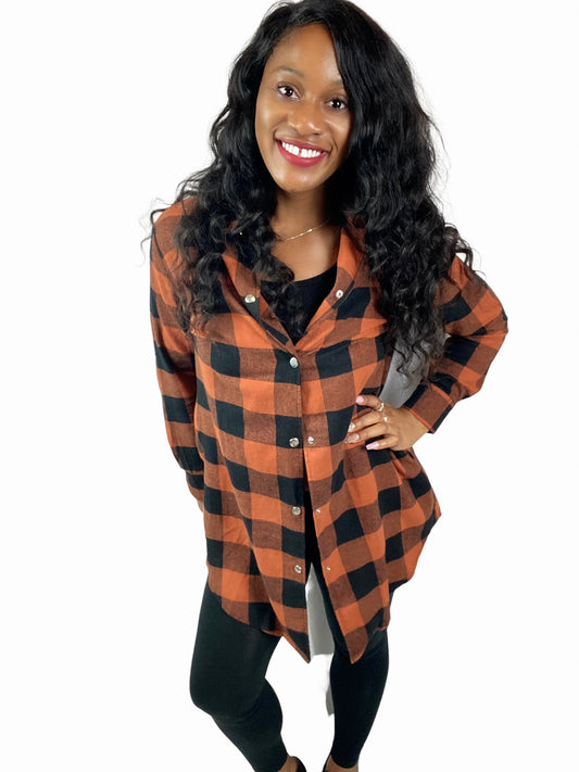 Brown-Orange Plaid