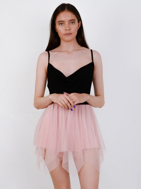 Layered Mesh Mini Skirt